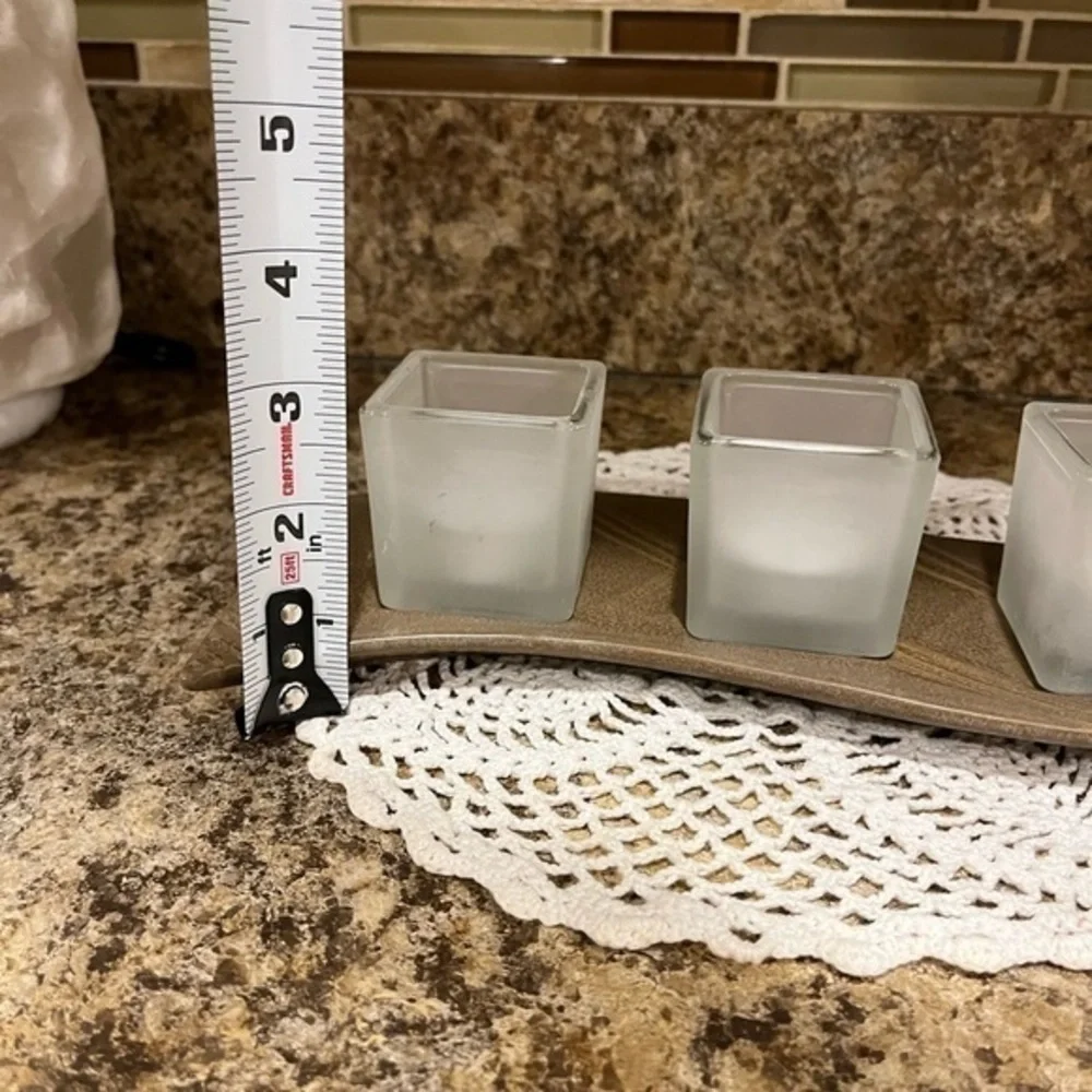 Partylite 3 Tea Light Holder Contemporary Zen - Picture 9 of 15